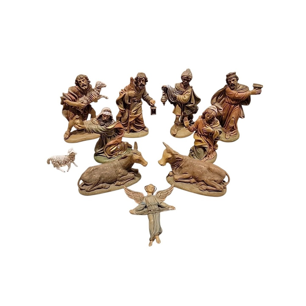 Vintage Fontanini Nativity Scene 9 Nine Piece Set 1980's Italy